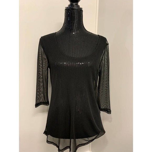 Tana + Bee Blouse Long Sleeve Black M Women's A50 - Picture 1 of 7